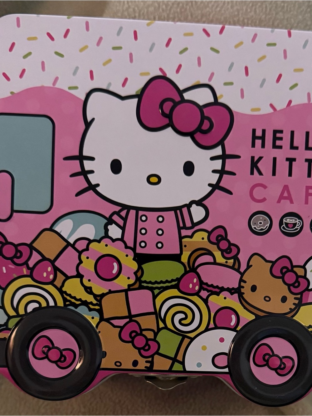 Hello Kitty Pink Candy Truck Tin